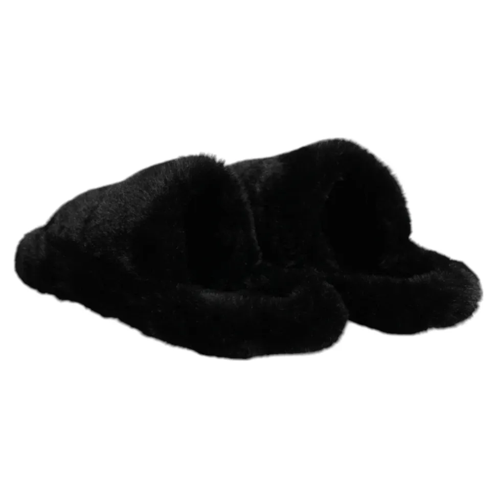 Schwarze Samt Hausschuhe Schuhe