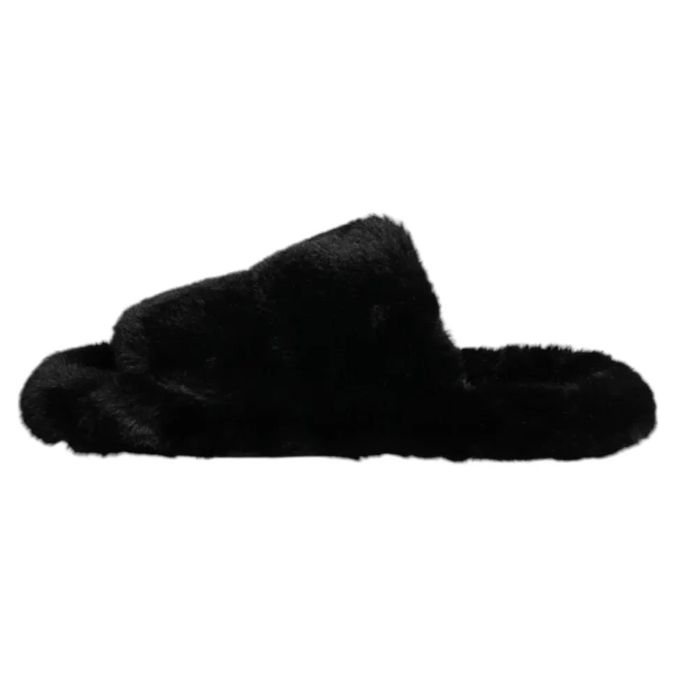Schwarze Samt Hausschuhe Schuhe