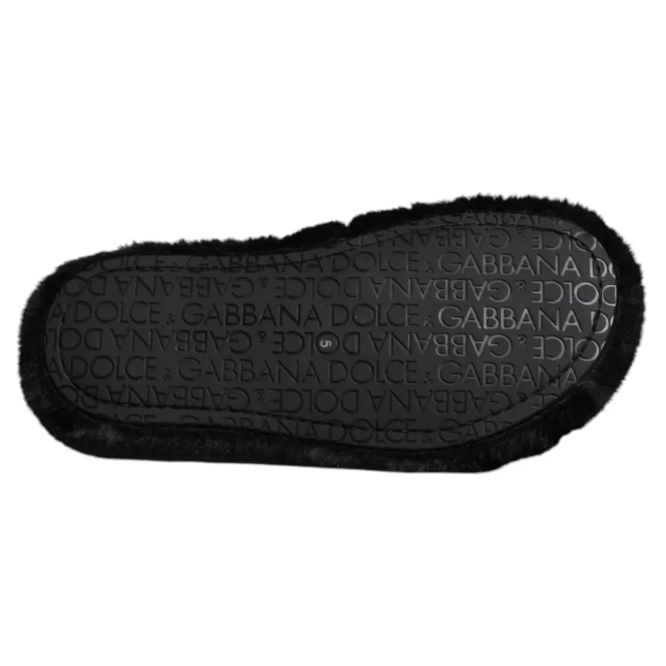 Schwarze Samt Hausschuhe Schuhe