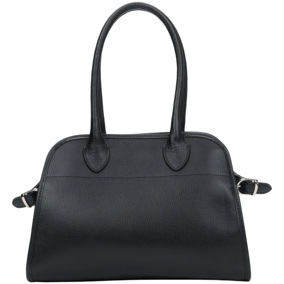 Schwarze Satchel Handtasche
