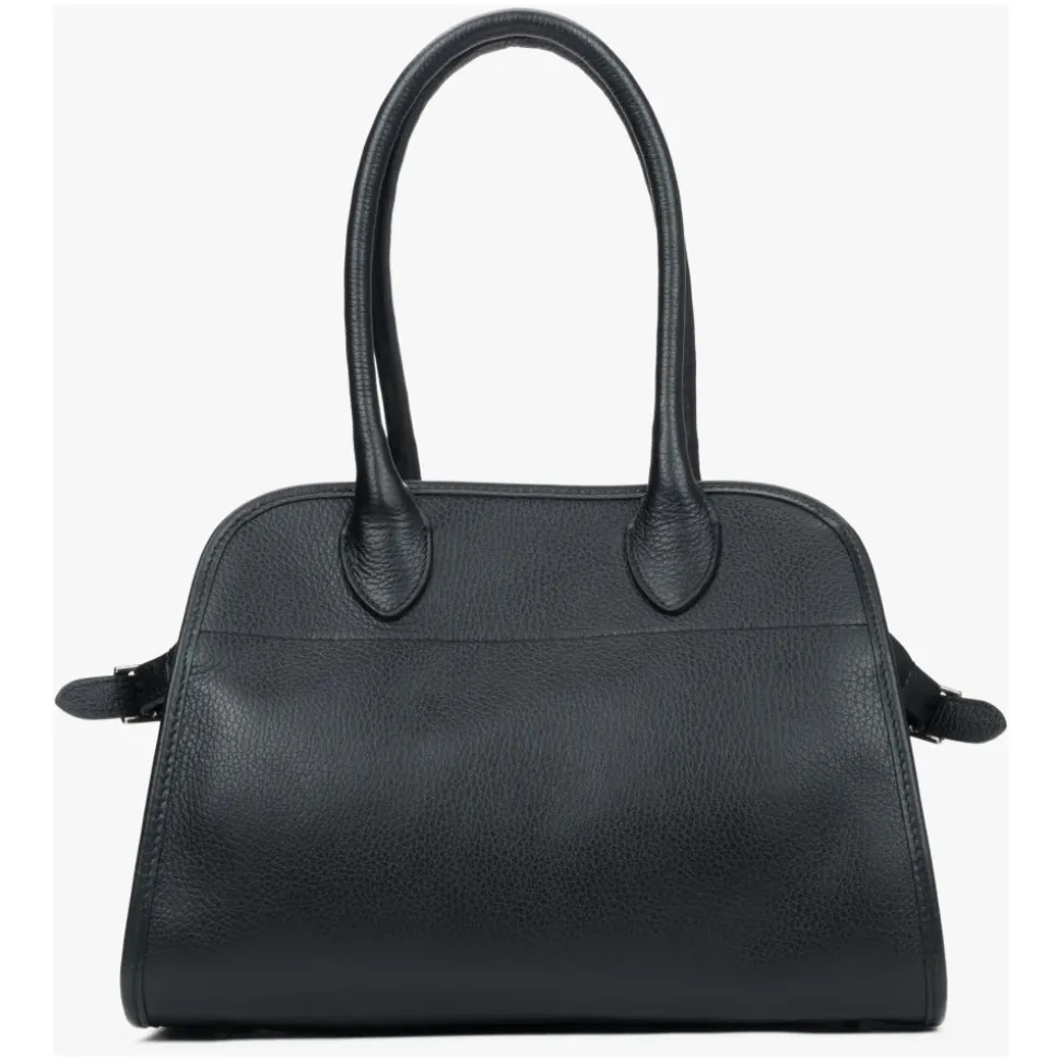 Schwarze Satchel Handtasche