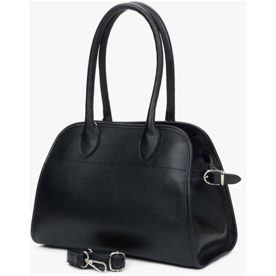 Schwarze Satchel Handtasche
