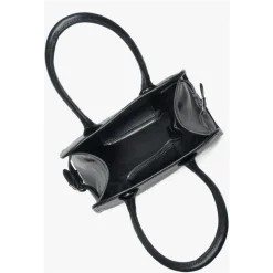 Schwarze Satchel Handtasche