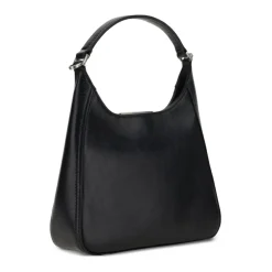 Schwarze Schultertasche Chic Geprägtes Logo