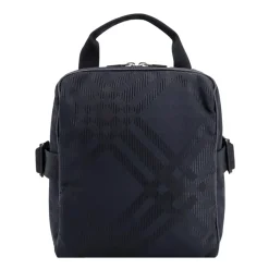 Schwarze Schultertasche mit doppelten Fächern