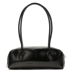 Schwarze Schultertasche mit länglicher Form