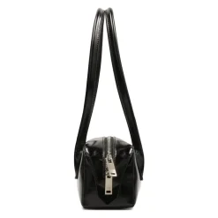 Schwarze Schultertasche mit länglicher Form
