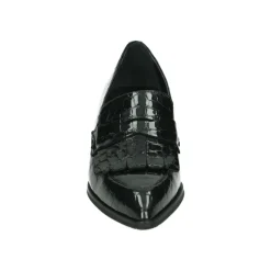 Schwarze Slip-Ons mit Gummisohle