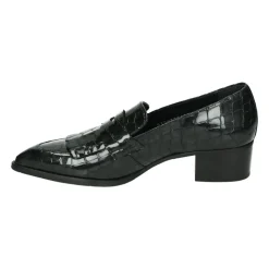 Schwarze Slip-Ons mit Gummisohle