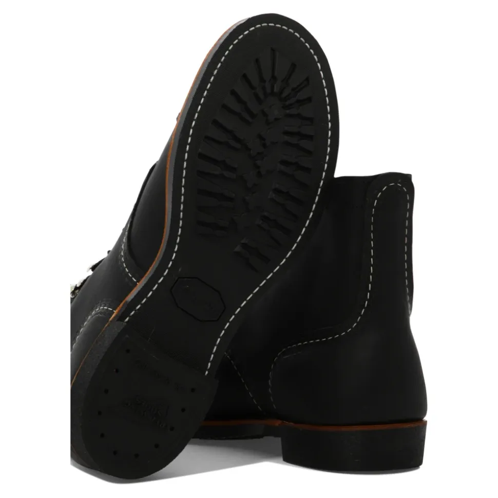 Schwarze Stiefeletten Iron Ranger Stil