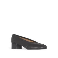 Schwarze Tabi Ballerina Flache Schuhe