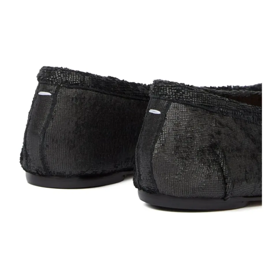 Schwarze Tabi Ballerina Schuhe