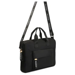 Schwarze Textil-Laptoptasche mit Griffen