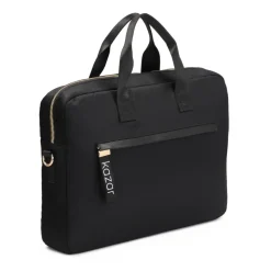 Schwarze Textil-Laptoptasche mit Griffen