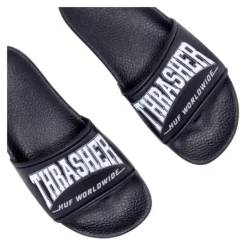 Schwarze Thrasher Slider Herren Hausschuhe