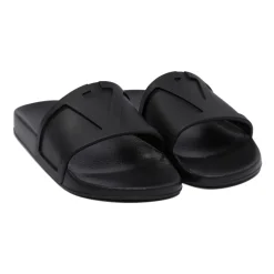 Schwarze Vlogo Slides Sandalen