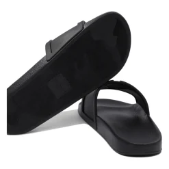 Schwarze Vlogo Slides Sandalen