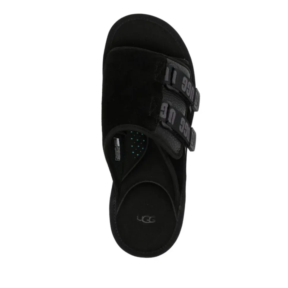 Schwarze Wildleder Sandalen