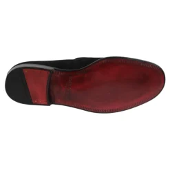 Schwarze Wildleder Slip-On Loafers