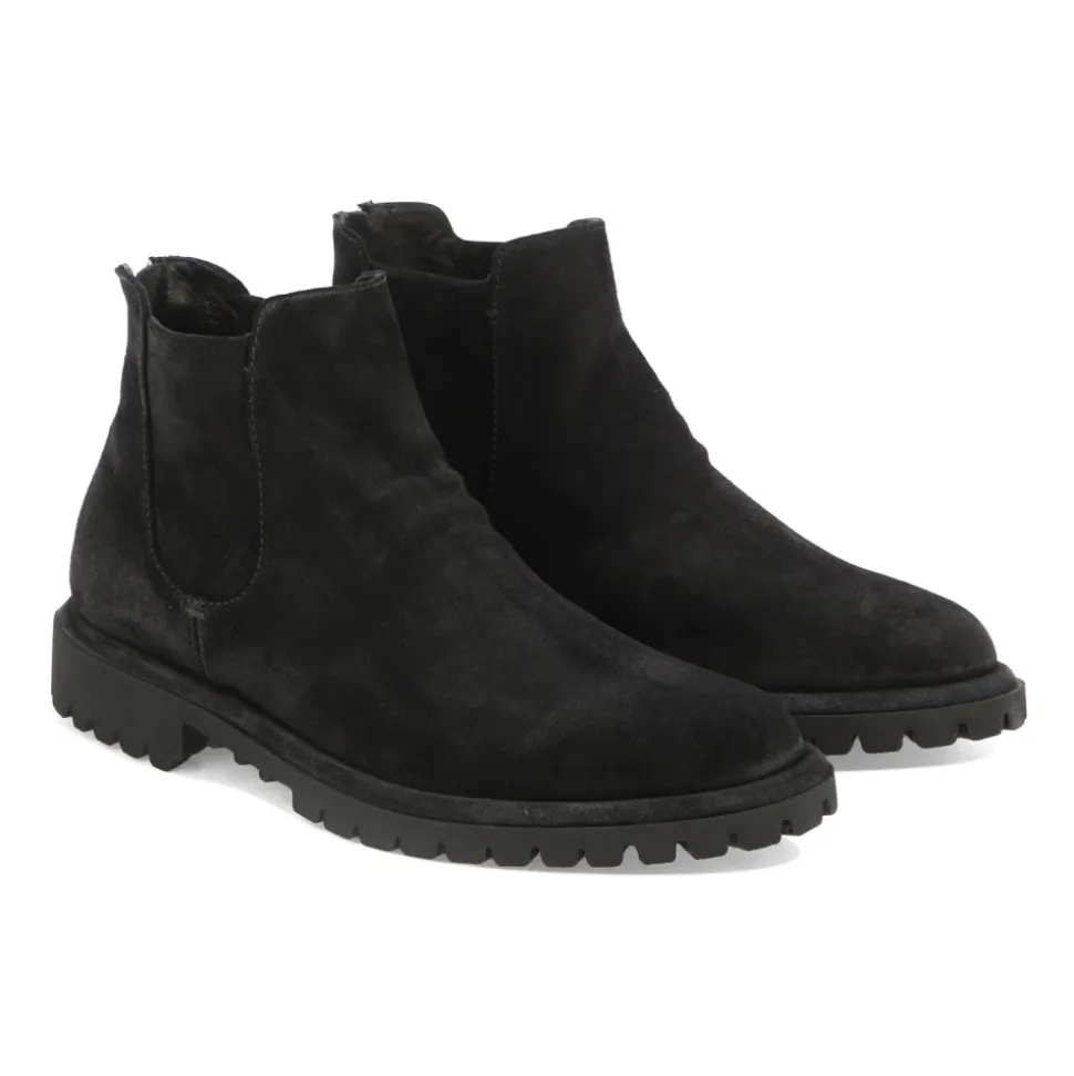 Schwarze Wildleder Stiefeletten für Männer