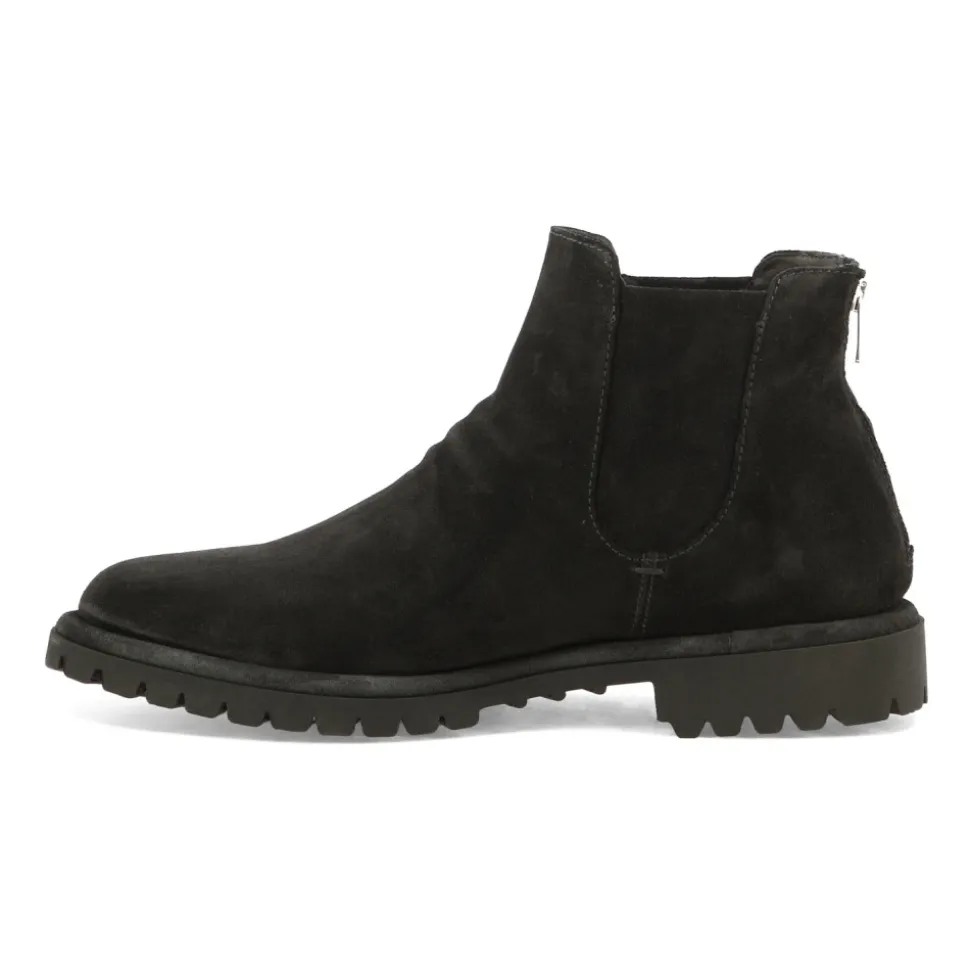 Schwarze Wildleder Stiefeletten für Männer
