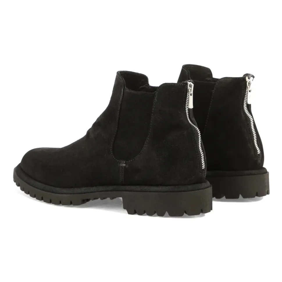 Schwarze Wildleder Stiefeletten für Männer