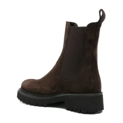 Schwarze Wildleder Stiefeletten mit Mandelform