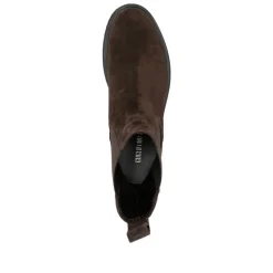Schwarze Wildleder Stiefeletten mit Mandelform