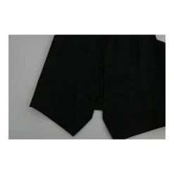 Schwarze Wollformale Weste mit Verstellbarem Riemen