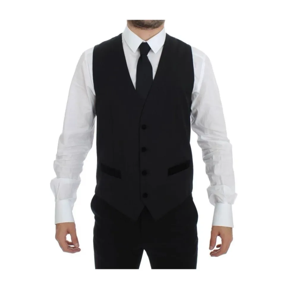 Schwarze Wollformelle Kleidweste