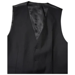 Schwarze Wollweste Formelles Kleid Weste