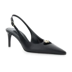 Schwarzer Absatz Slingback Lucido Stil