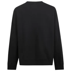Schwarzer Baumwoll-Sweatshirt Boxy Fit