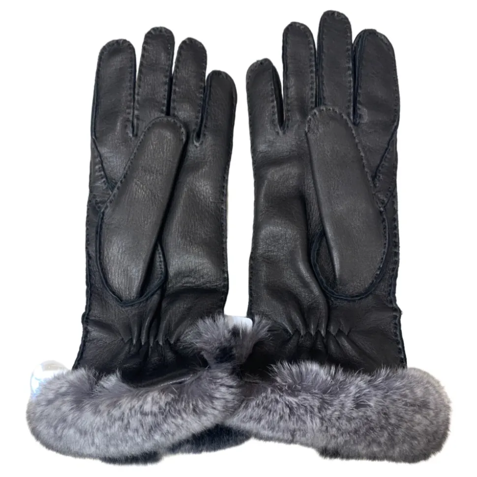 Schwarzer Berg Hirschlederhandschuh