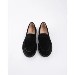 Schwarzer Büffelleder Loafer
