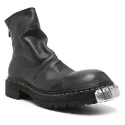 Schwarzer Big Daddy Stiefel mit Rückenreißverschluss