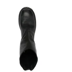 Schwarzer Big Daddy Stiefel mit Rückenreißverschluss