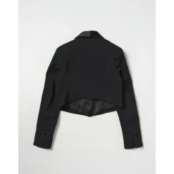 Schwarzer Blazer mit Schalkragen für Mädchen
