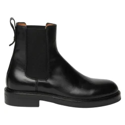 Schwarzer Chelsea Boot mit dreifacher Ledersohle