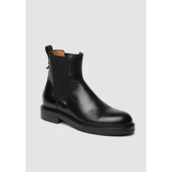 Schwarzer Chelsea Boot mit dreifacher Ledersohle