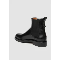Schwarzer Chelsea Boot mit dreifacher Ledersohle