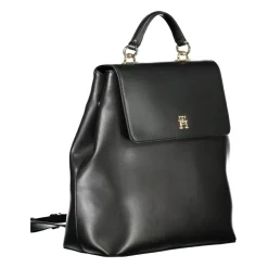 Schwarzer Damenrucksack Erweiterbar mit Logo