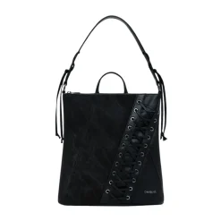 Schwarzer Damenrucksack Mini Patch