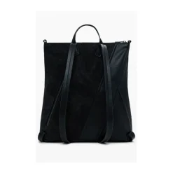 Schwarzer Damenrucksack Mini Patch