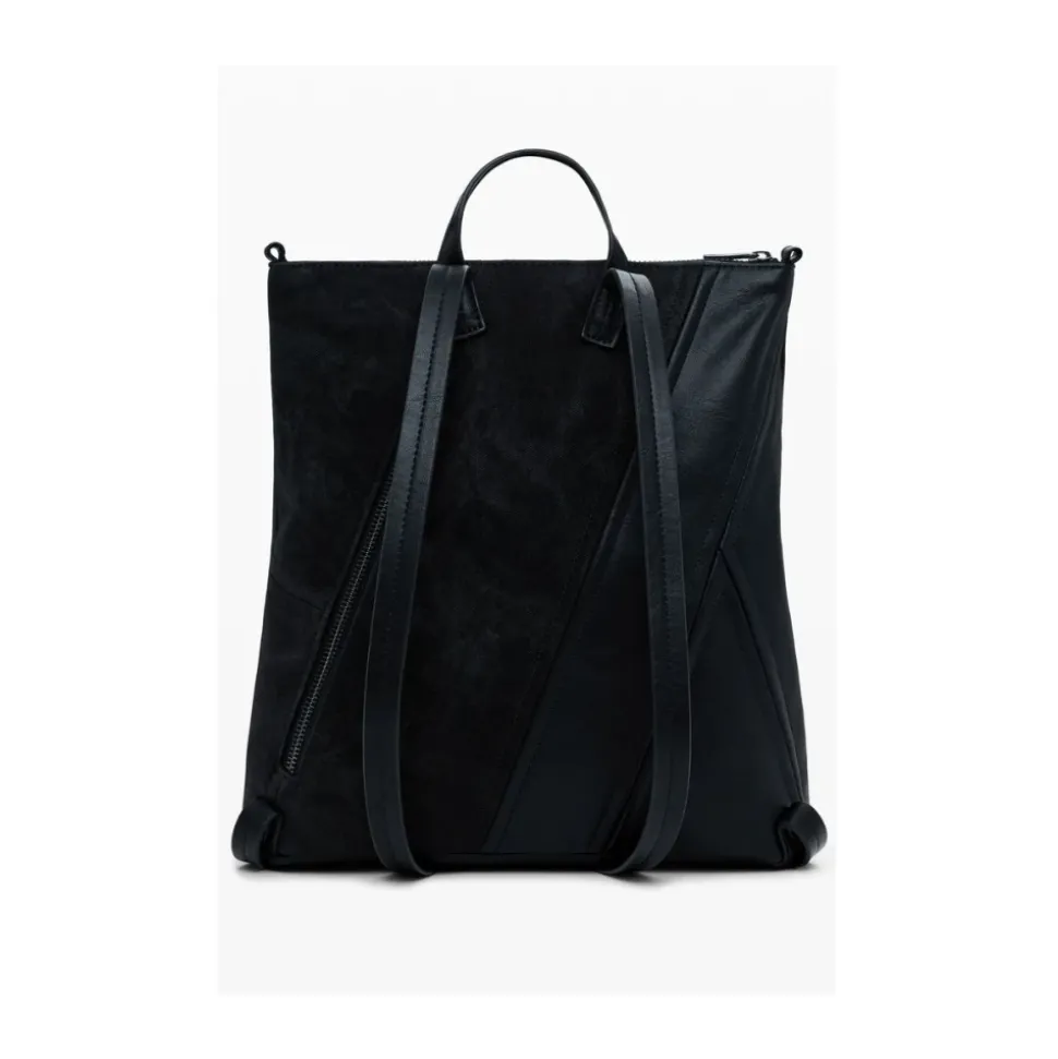 Schwarzer Damenrucksack Mini Patch