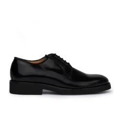 Schwarzer Derby-Schuh aus Leder