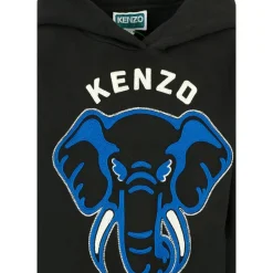 Schwarzer Elefant Logo Kapuzenpullover