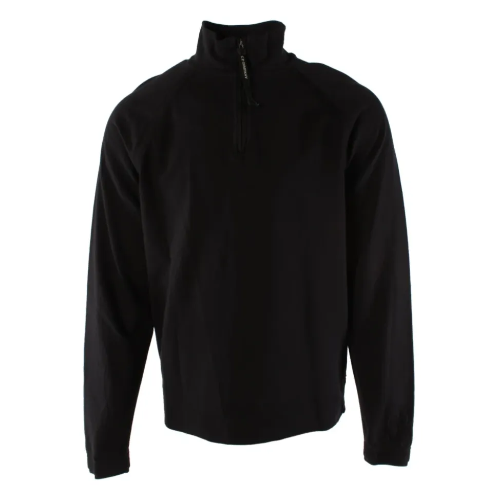 Schwarzer Fleece-Pullover mit einzigartigem Design