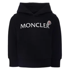 Schwarzer Hoodie mit Logodruck