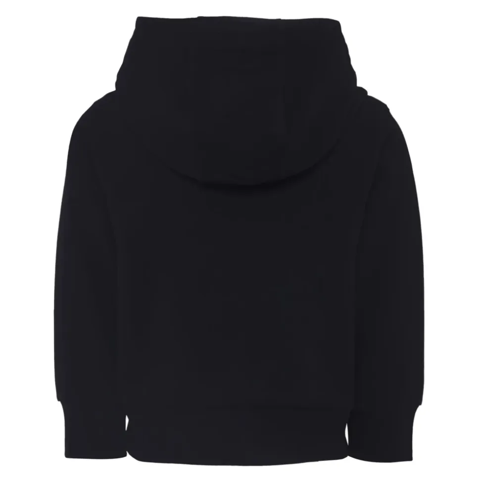 Schwarzer Hoodie mit Logodruck